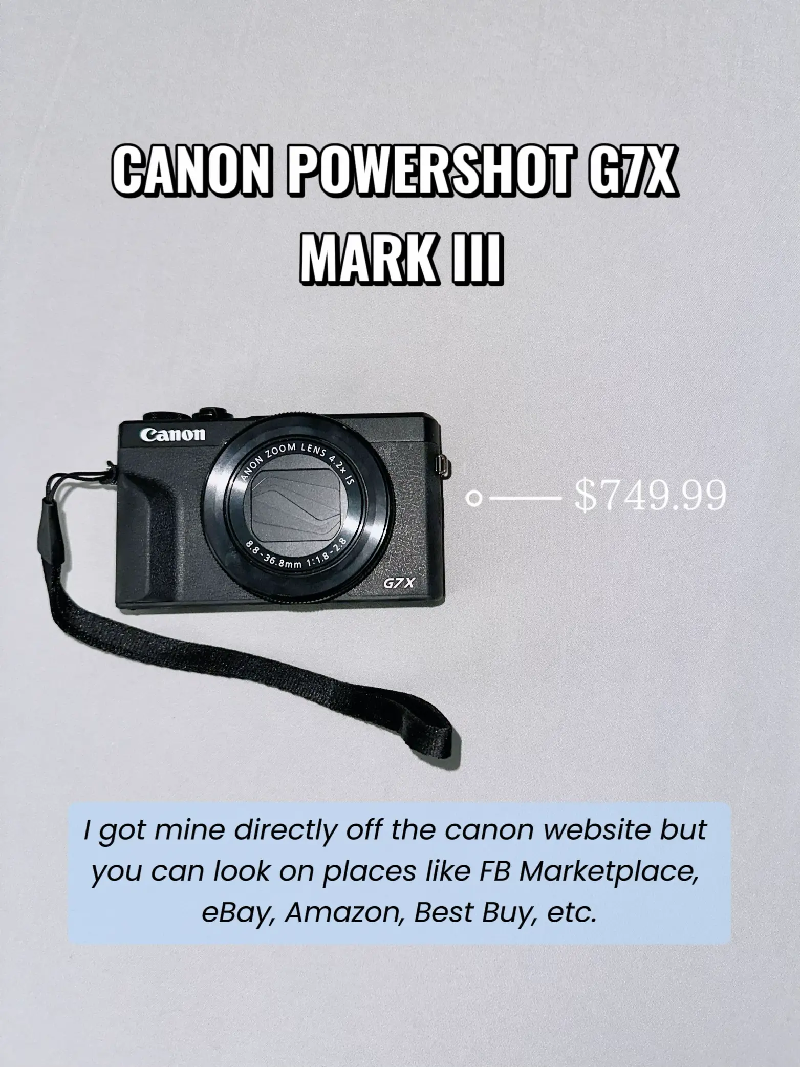 Cámara Canon G7X Mark II F1.8-2.8, CMOS, Digic 7 de segunda mano