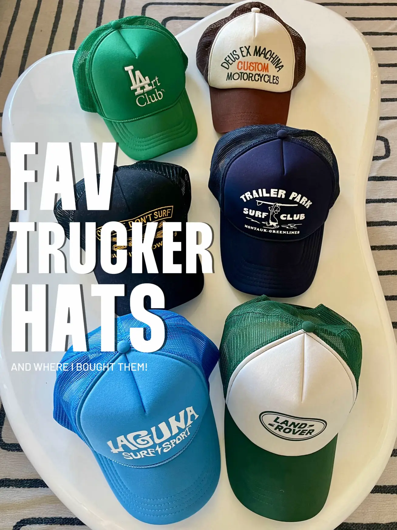 trucker hats i have my eye on! 🔗 on amzn under “HATS