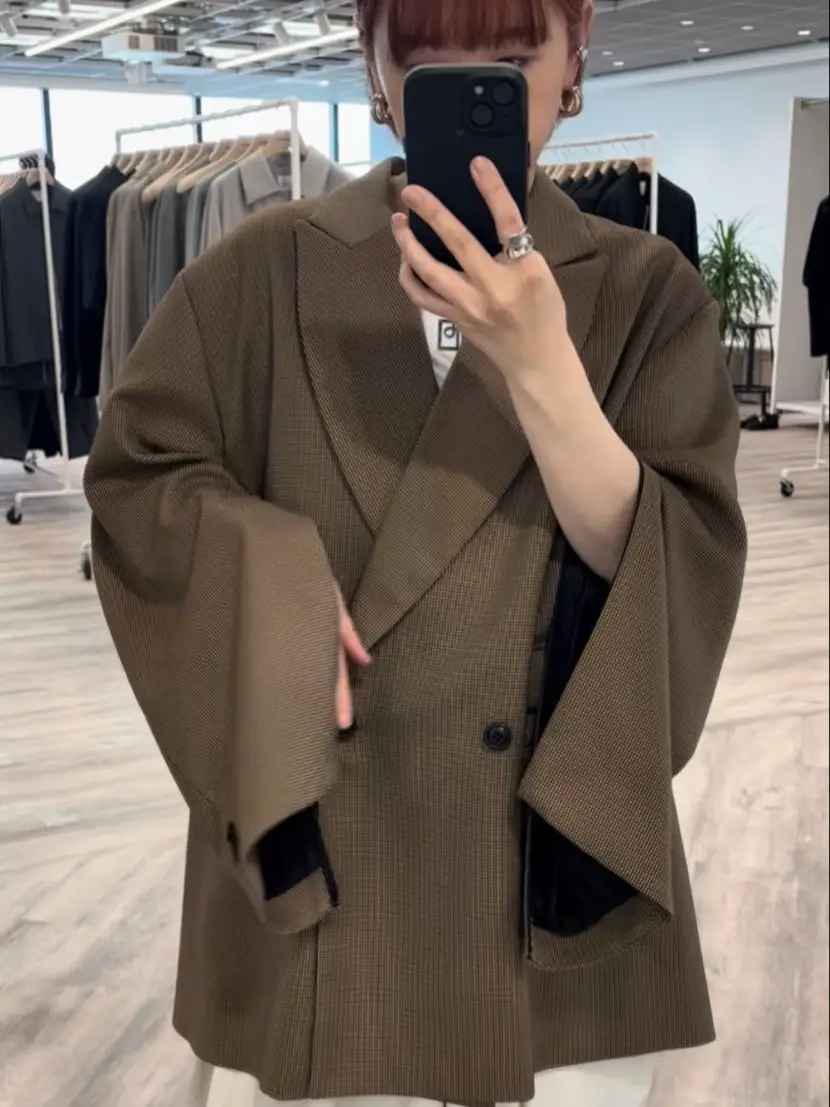 【最終価格】STERNBERG ウールギャバステンカラーコート 黒 STERNBERG ウールステンカラーコート ブラック L （ウールギャバ