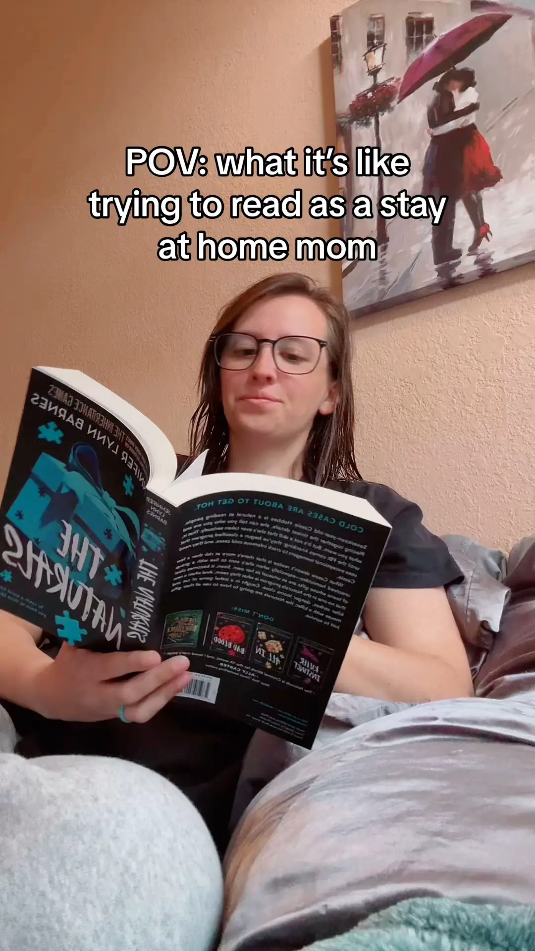 Reading as a mom 😅 | Video published by Kaylaelaine | Lemon8