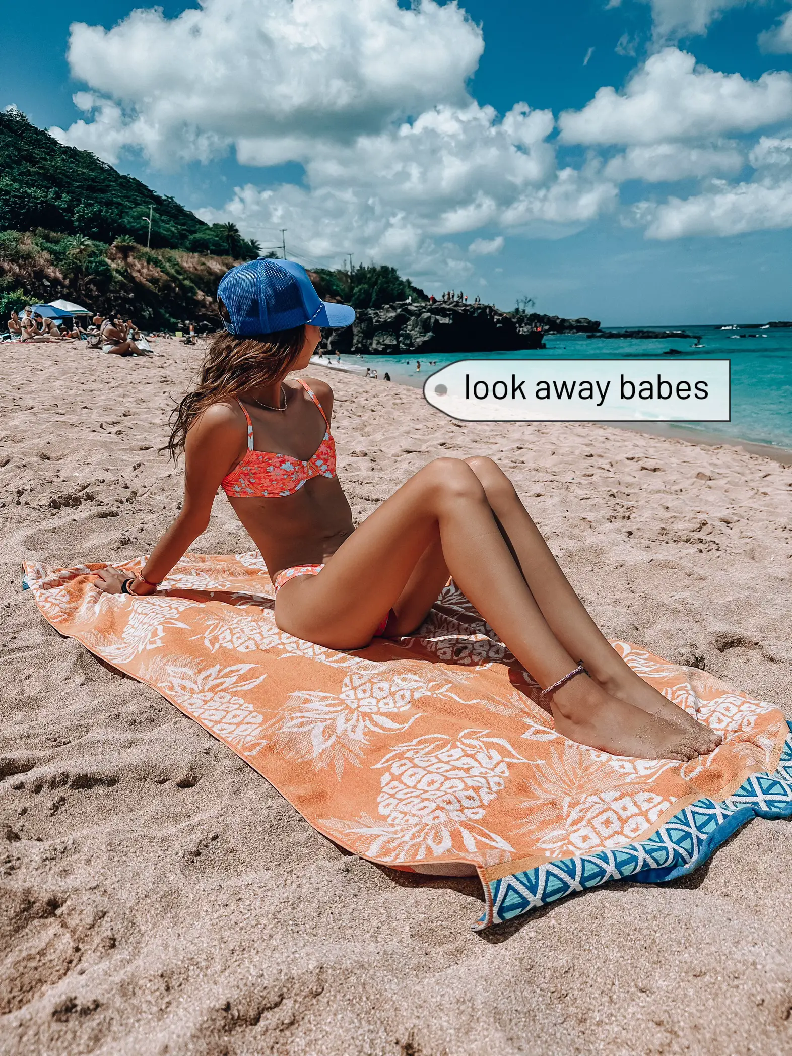 Sexy woman with big breasts #2 Round Beach Towel by Realistic