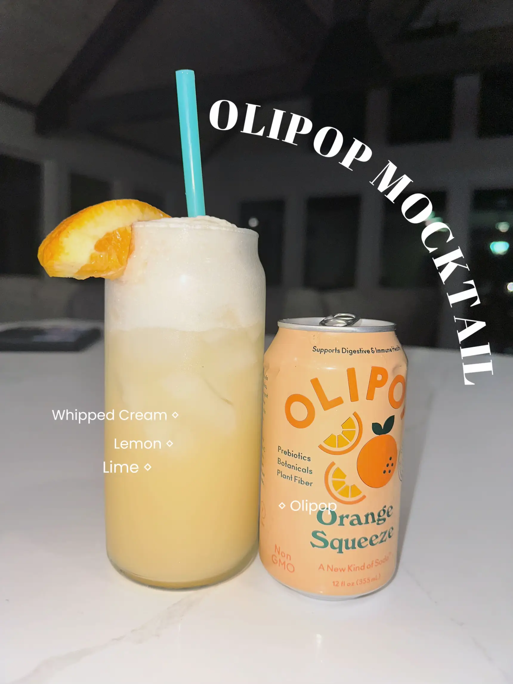 Refreshing Olipop Sangria Mocktail