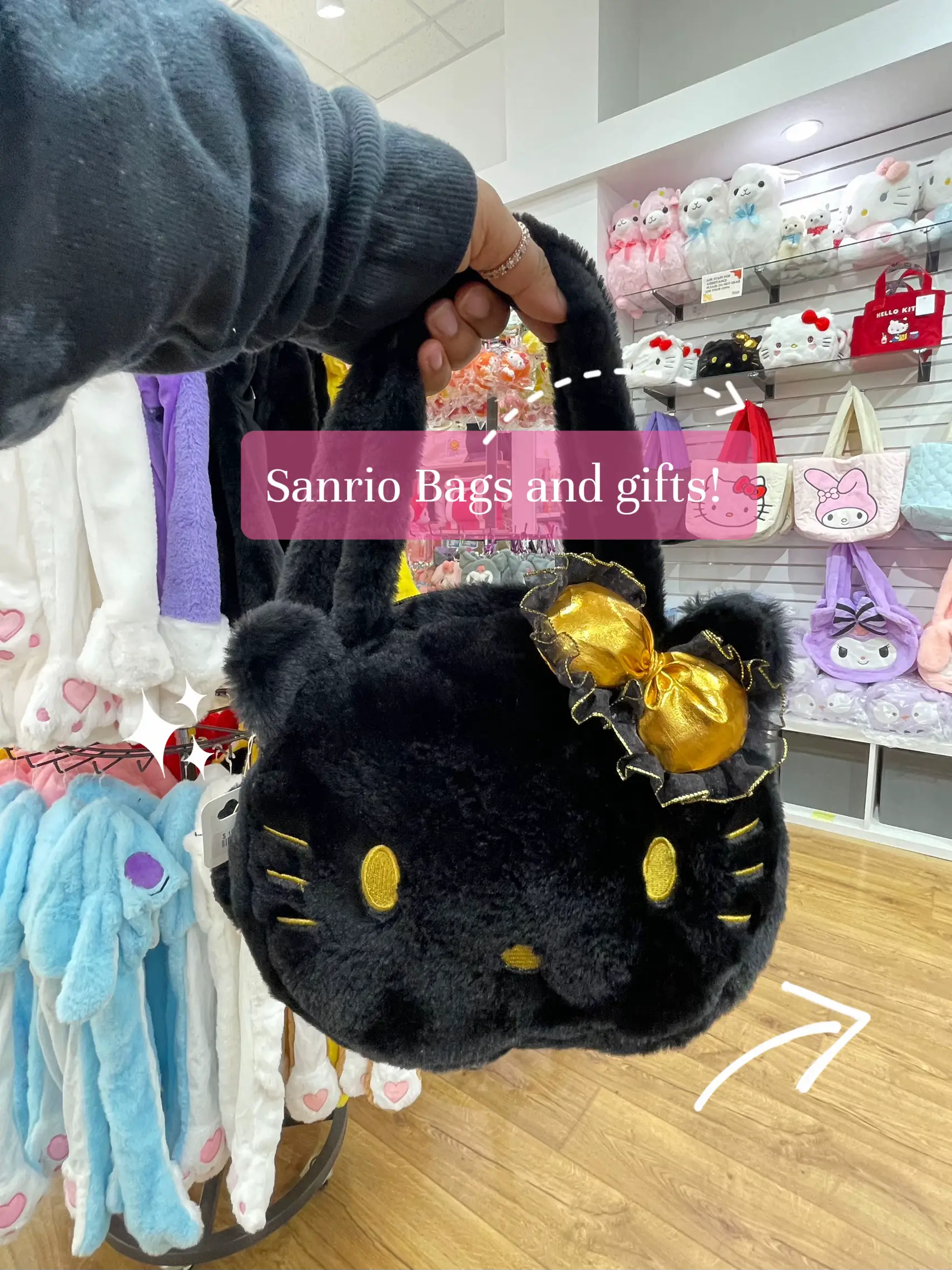 Sanrio Hello Kitty Build A Bear Pink Plush Heart Foot 18” Bow Pajamas Tote  Ret.