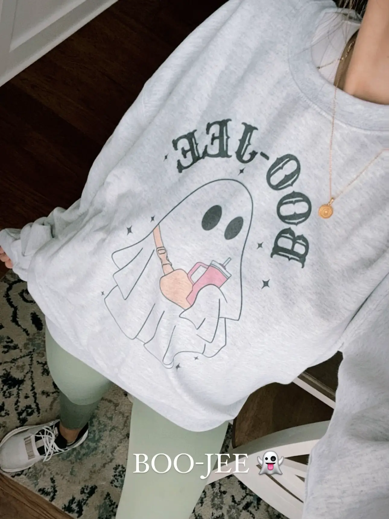 BooJee, Boujee, Boo Jee Ghost, Halloween, Unisex Crewneck Sweatshirt