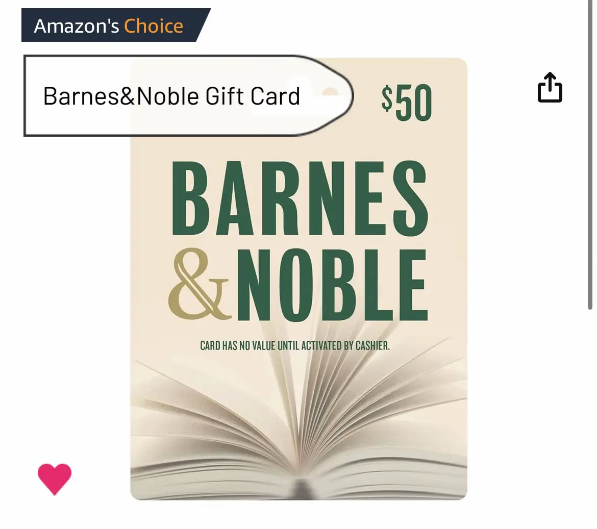  A Barnes & Noble gift card is being held in a hand.