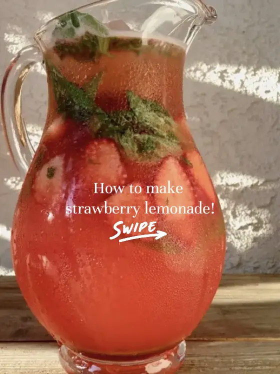 How to make strawberry lemonade! Gallery posted by ︎︎𝐬𝐮𝐧𝐧𝐲 ︎︎ Lemon8