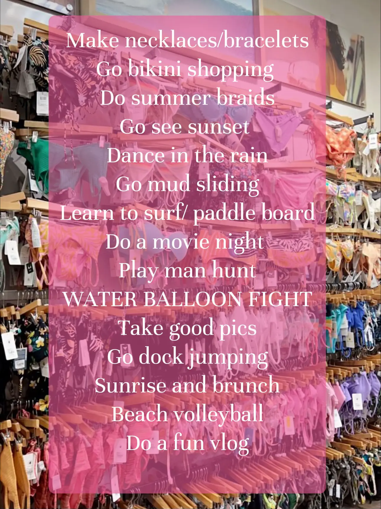 Summer Bucket List | Gallery posted by Addyworthyyy🌸🩷💋 | Lemon8