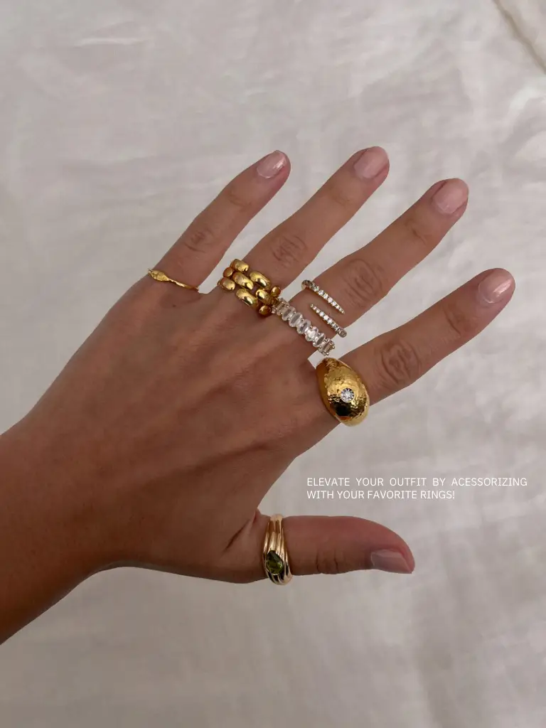 My favorite gold jewelry! *rings* | Gallery posted by stephanie tran |  Lemon8