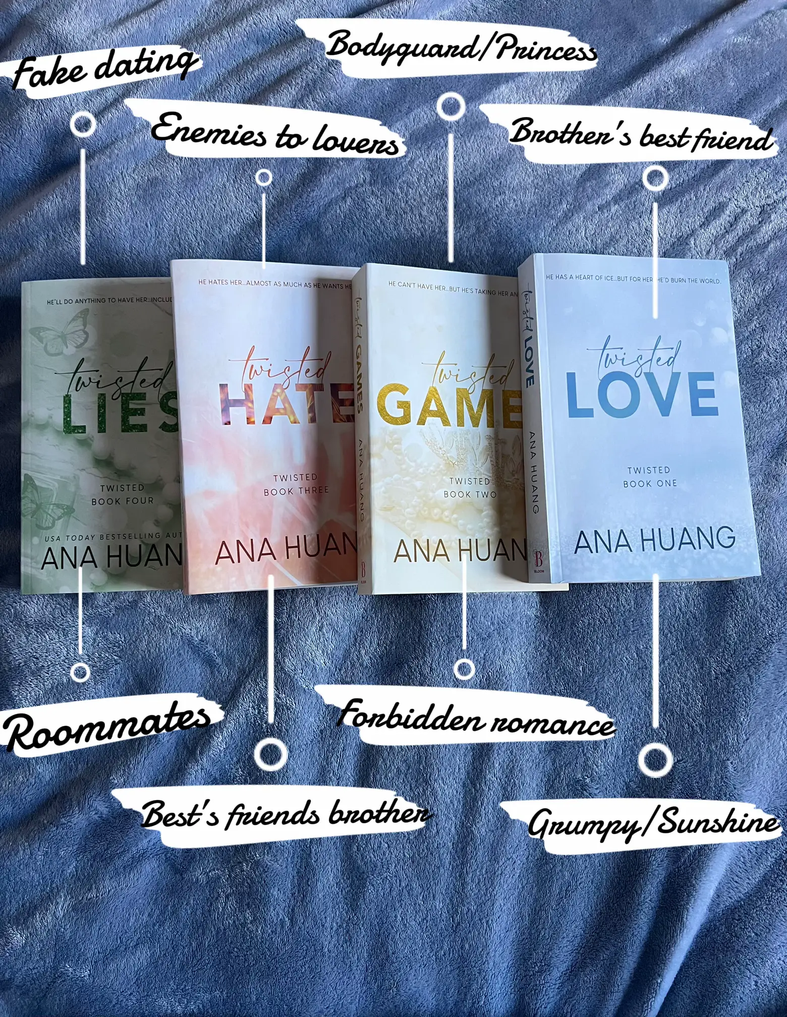 Twisted Series Bookmarks | Ana Huang | Romance book series book marks |  Stocking Stuffer | Readers Gift | Gift under 10