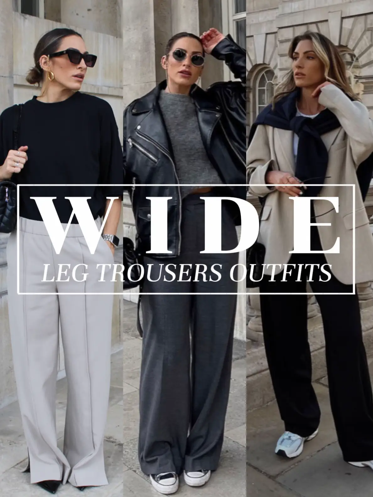 6 ways to wear black wide leg trousers, Gallery posted by Lousdailyedit