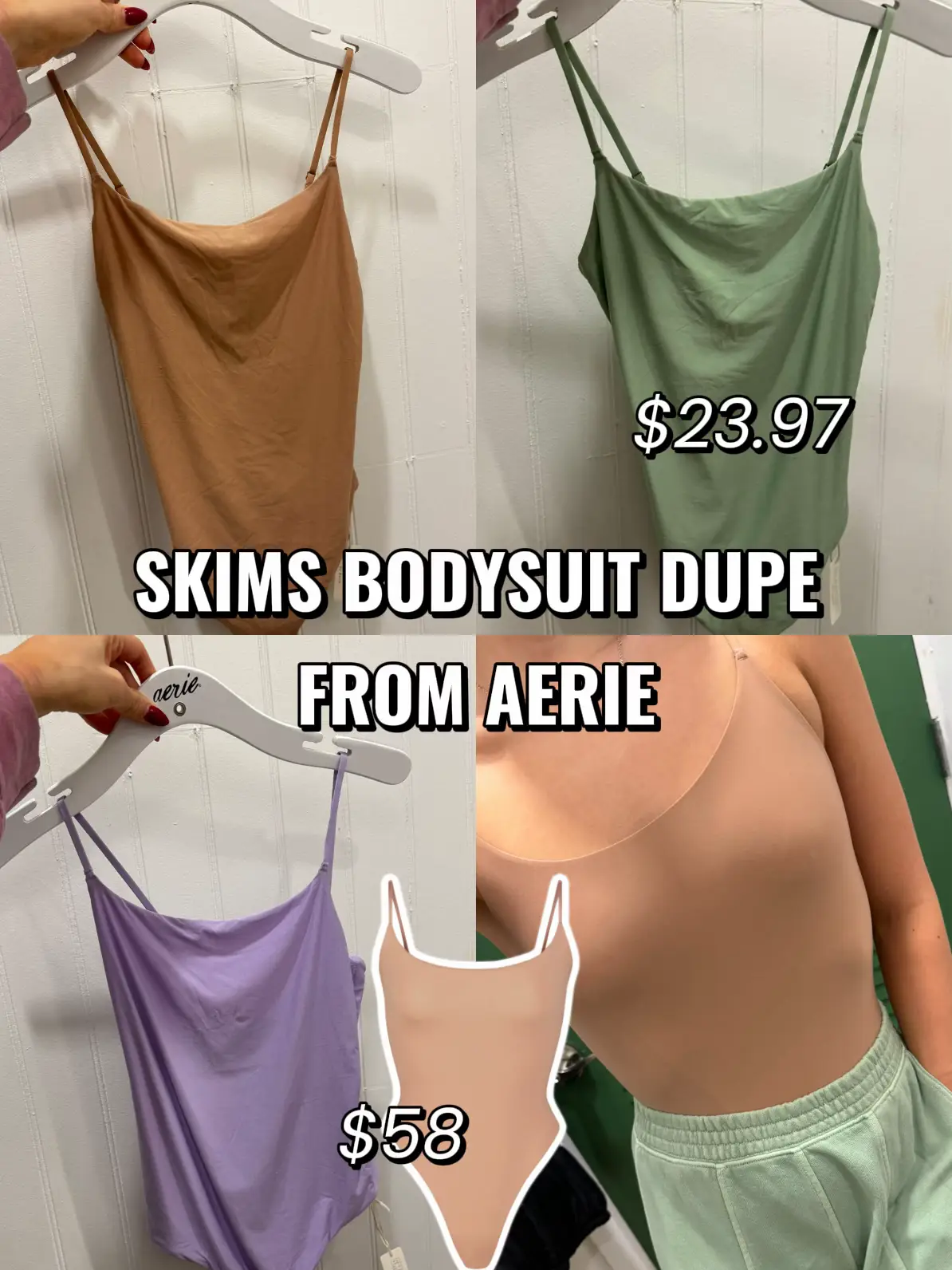 Review of  Dupe SKIMS bodysuit: Double lined, super comfy