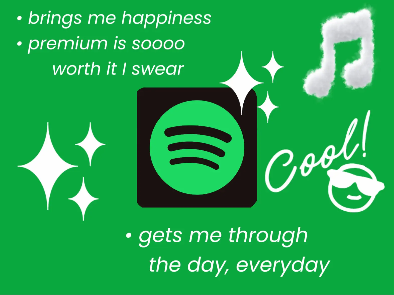  A green background with a white Spotify logo.