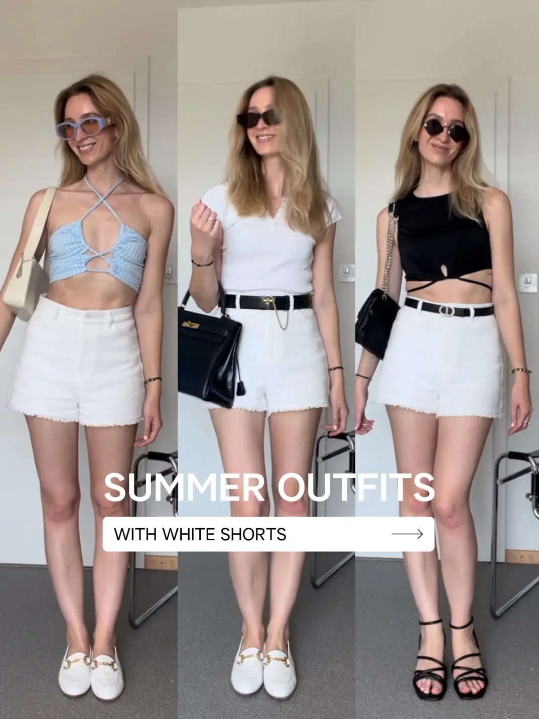 White tailored shorts outfits  Gallery posted by Pauline Matter