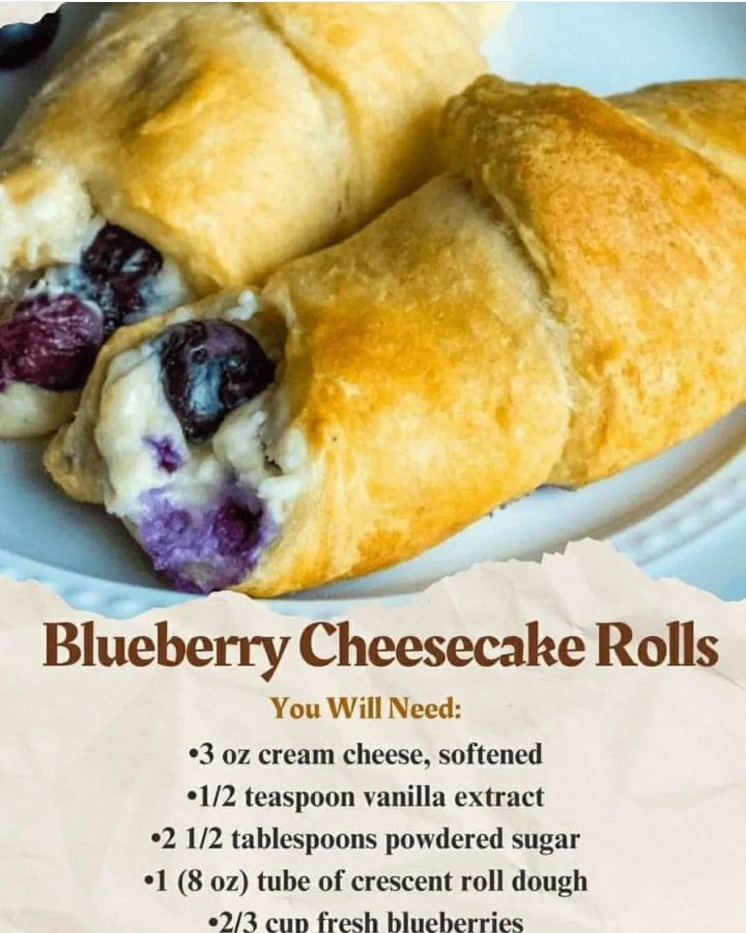  Blueberry Cheesecake Rolls