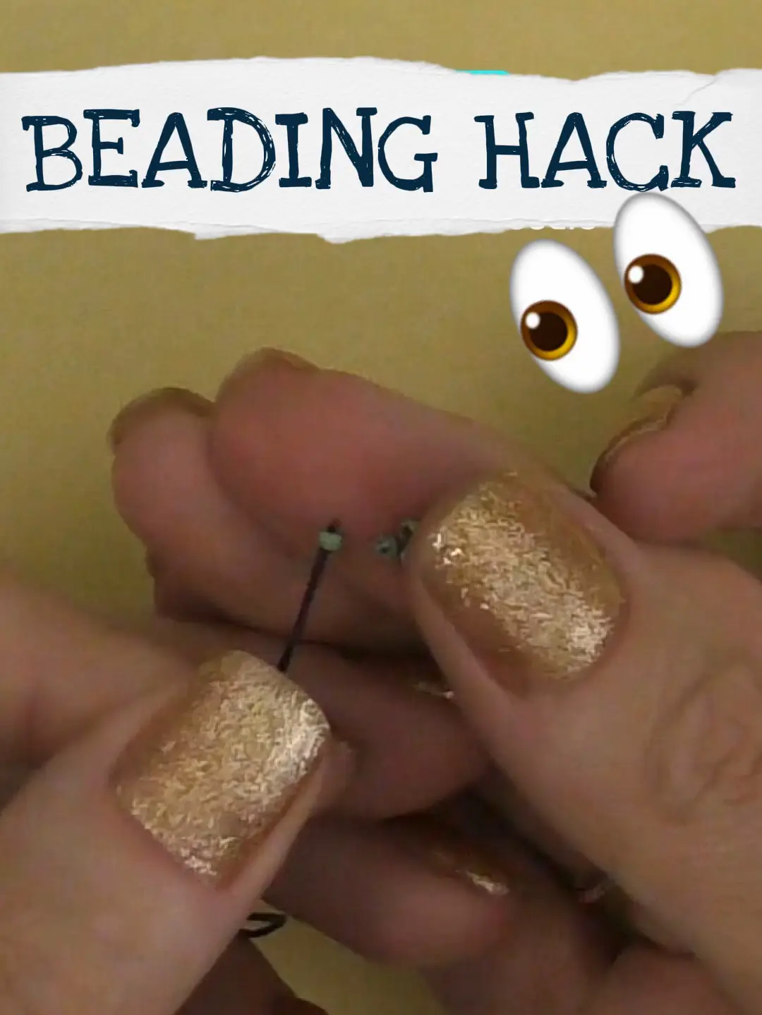 Threading Tiny Beads without a Needle - Cord Stringing Hack