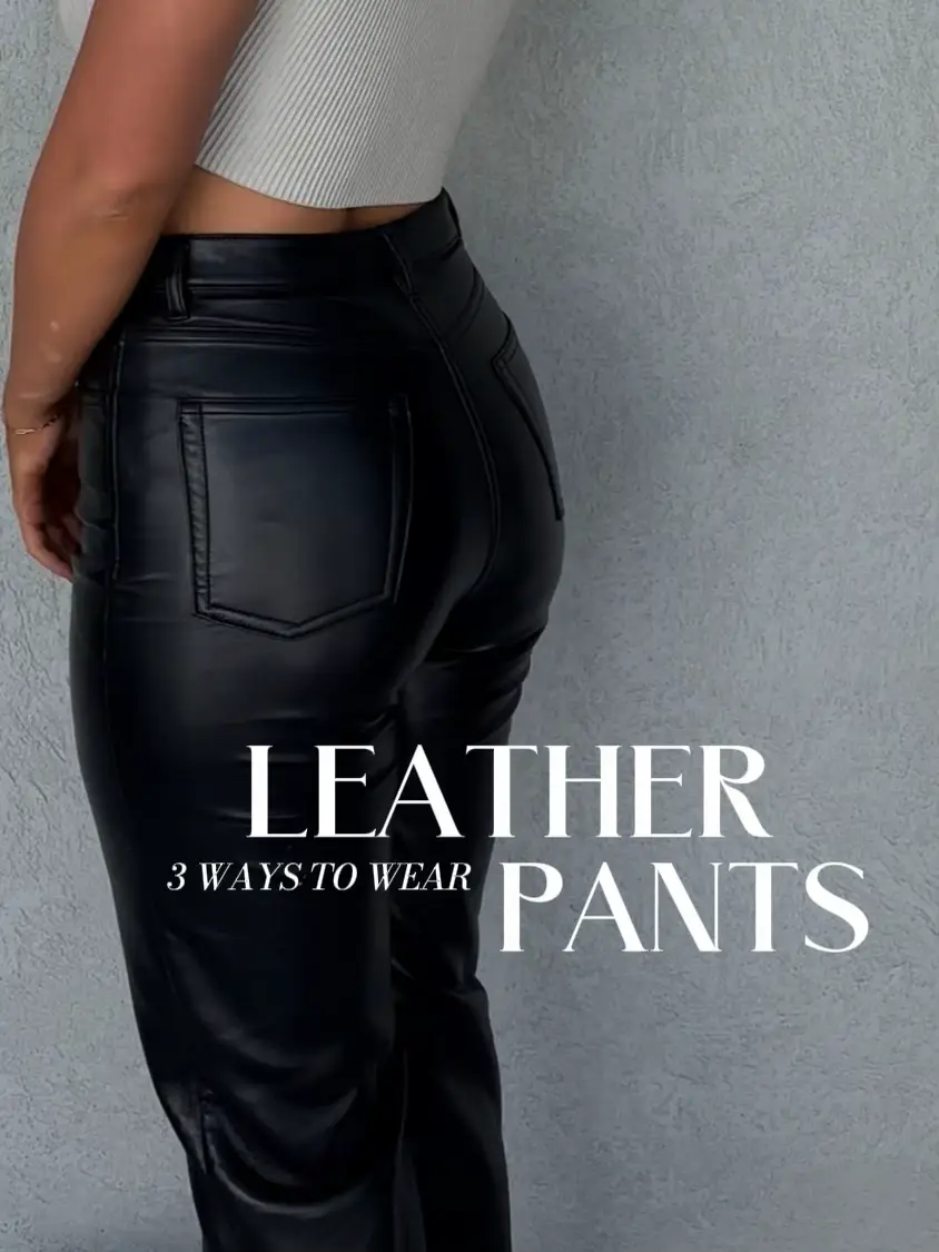 leather pants outfit woman - Lemon8 Search