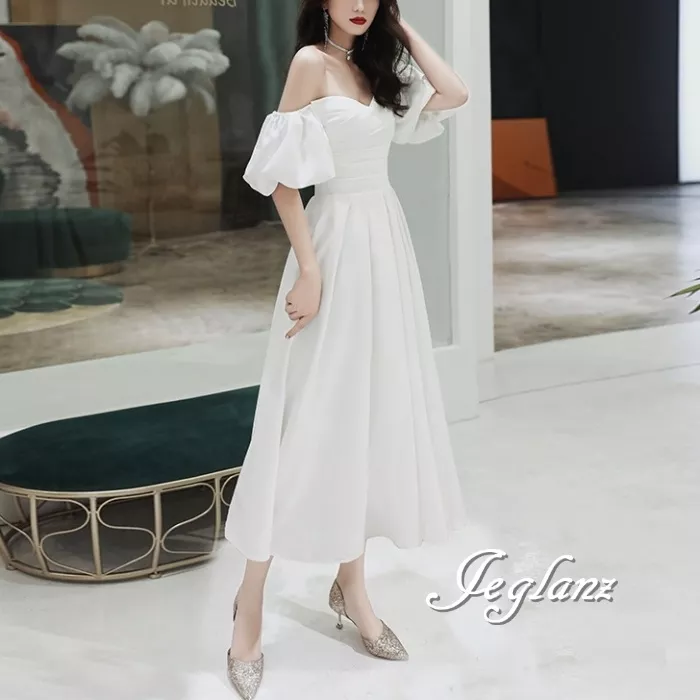 3色 パーティー ドレス ワンピース オフショルダー 背中 | Jeglanzが  