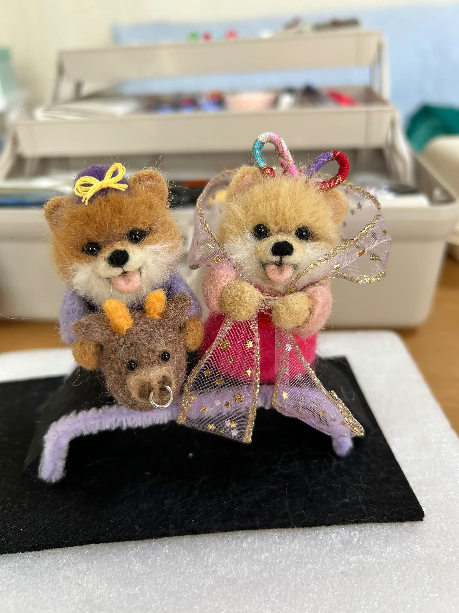 うきわにギュッ♡ライオンさんミニミニあみぐるみストラップ