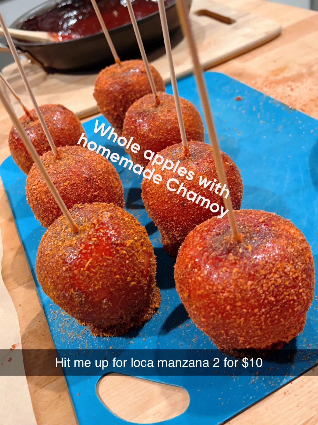 Whole Apples With Homemade Chamoy