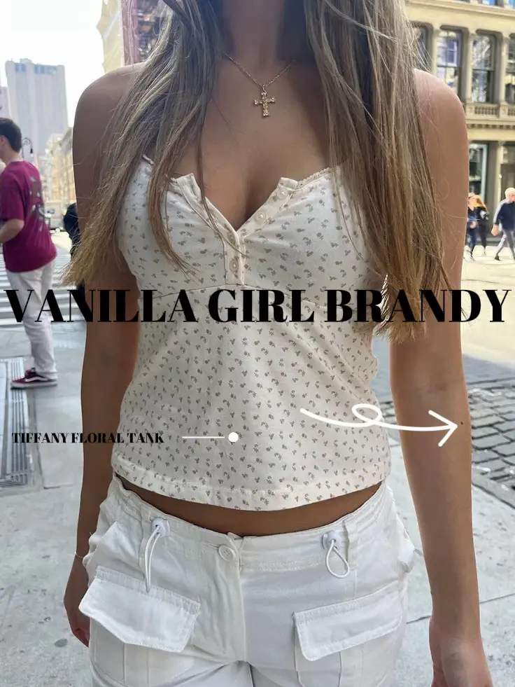 Brandy Melville Eyelet McKenna Top Tan - $21 New With Tags - From