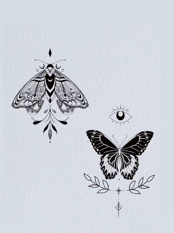 white moth tattoo