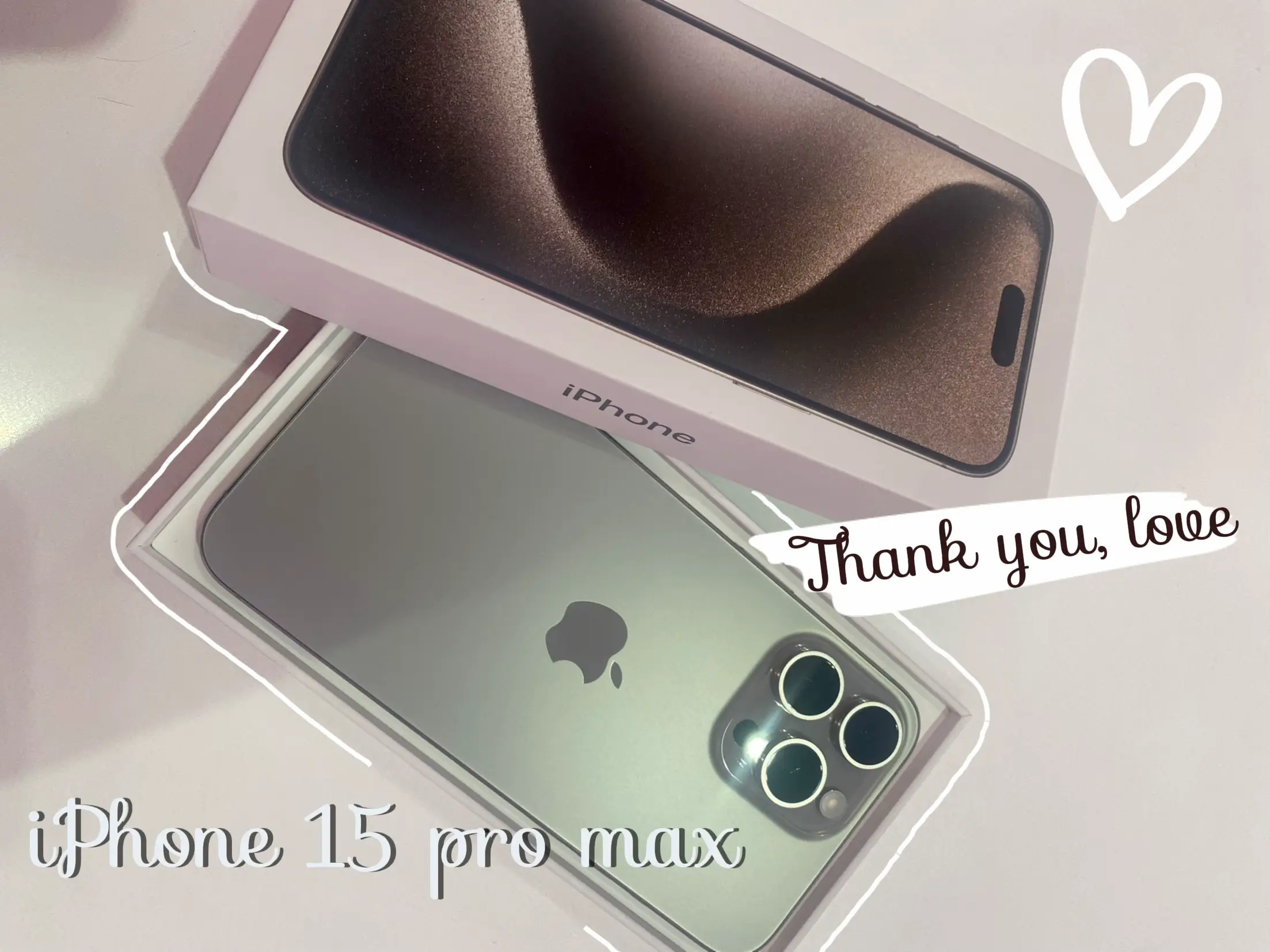 I get iPhone 15 Pro Max📱 Natural Titanium😍❤️, Video published by Leona