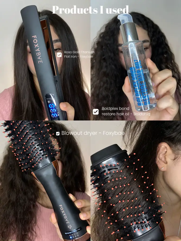 Foxybae hair 2024 straightener brush