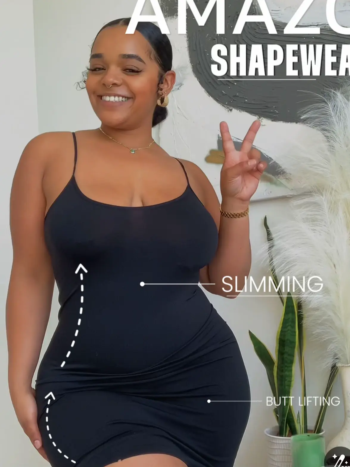 Built In Shapewear Slip Maxi Lounge Dress Buttocks Lifting Belly Tightening  One Piece Body Shaping Large