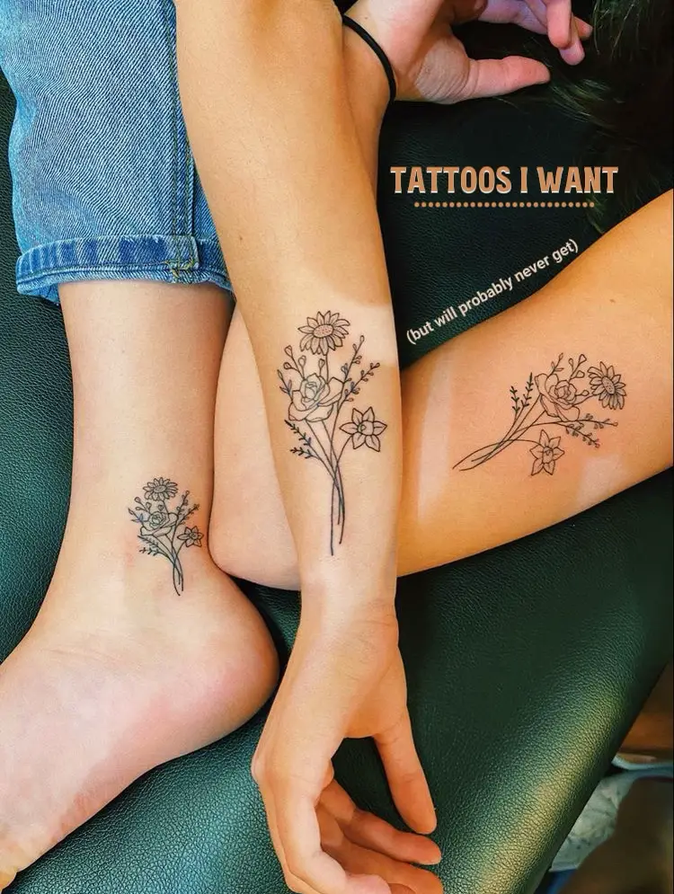 Ankle Tattoos Flowers Lemon8 Search