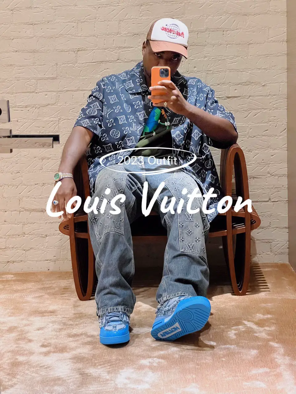 Louis Vuitton Clock Jacket  Streetwear tshirt design, Streetwear men  outfits, Mens outfits