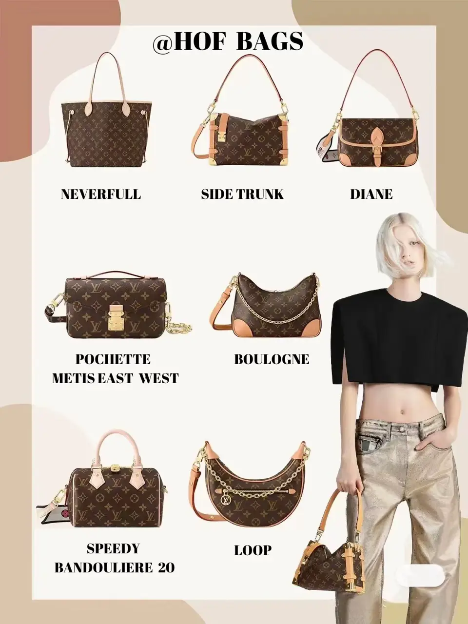 LV This Year's Popular Round Barrel Bags For Autumn And Winter Presbyopic Women  Shoulder Bag