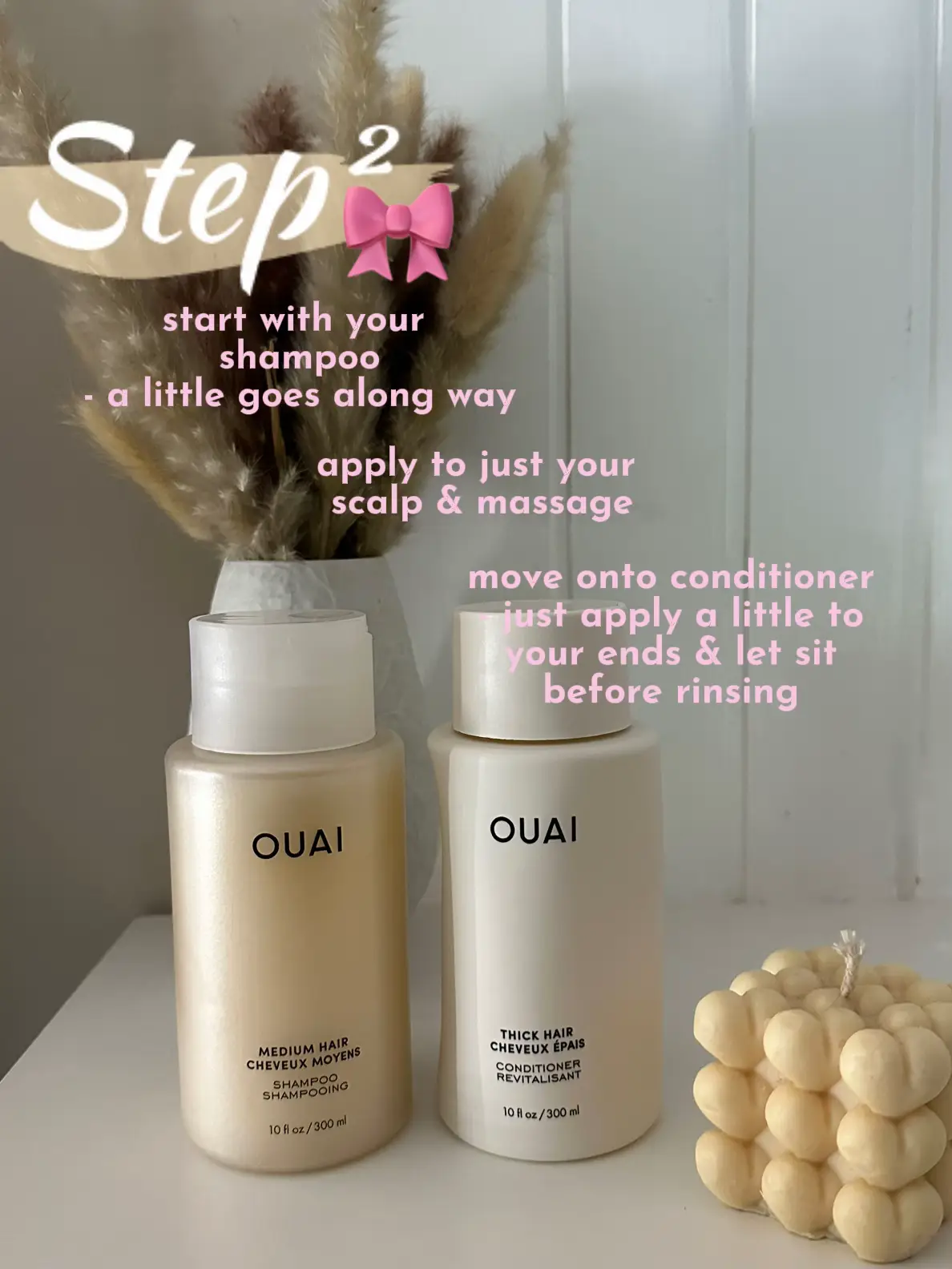  Two bottles of Ouai shampoo and condition