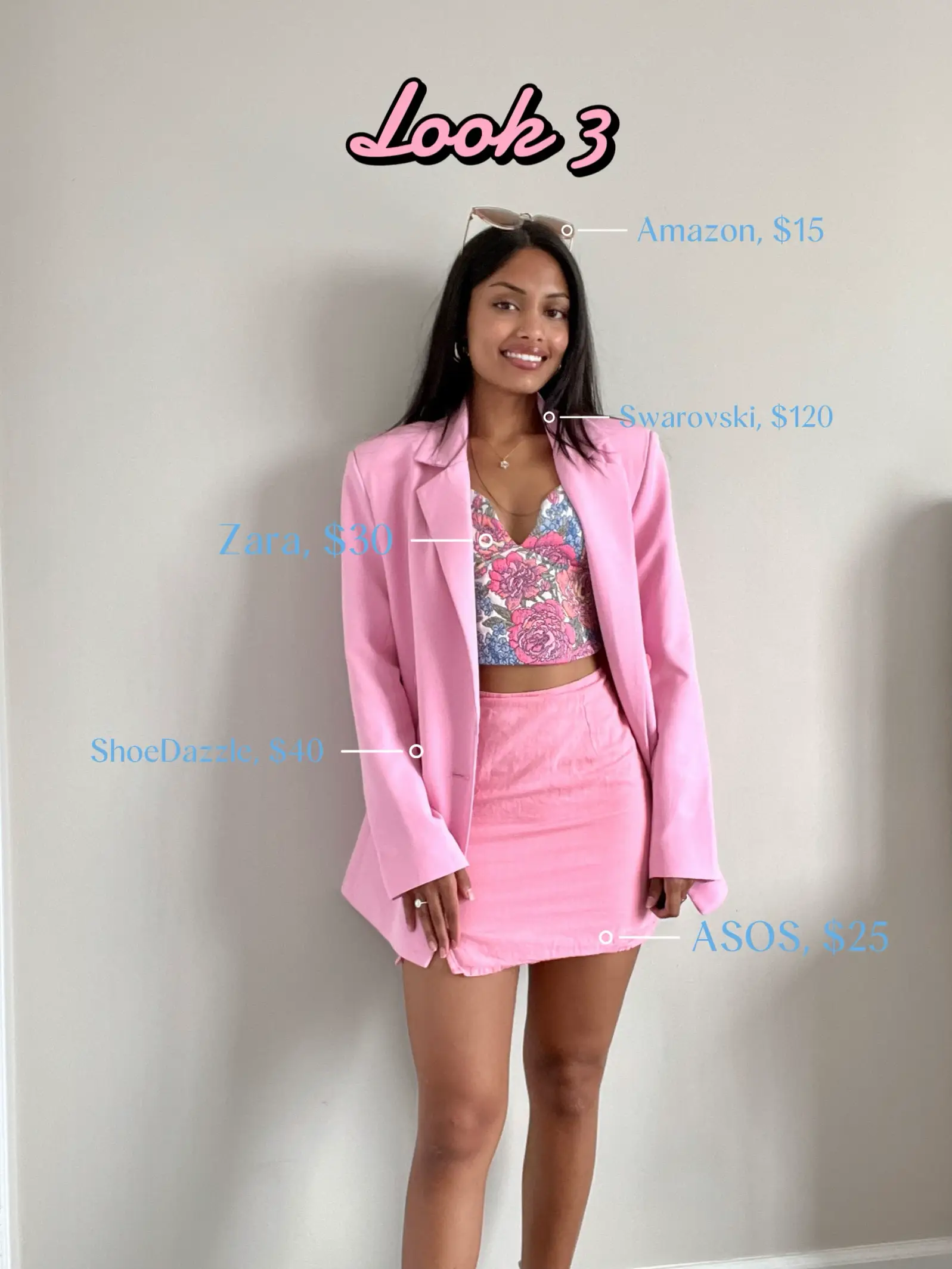 Hot pink jacket and skirt clearance set