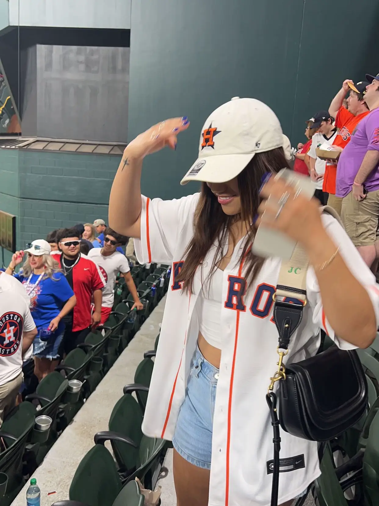 Houston Astros game out fit idea.  Baseball game outfits, Outfits