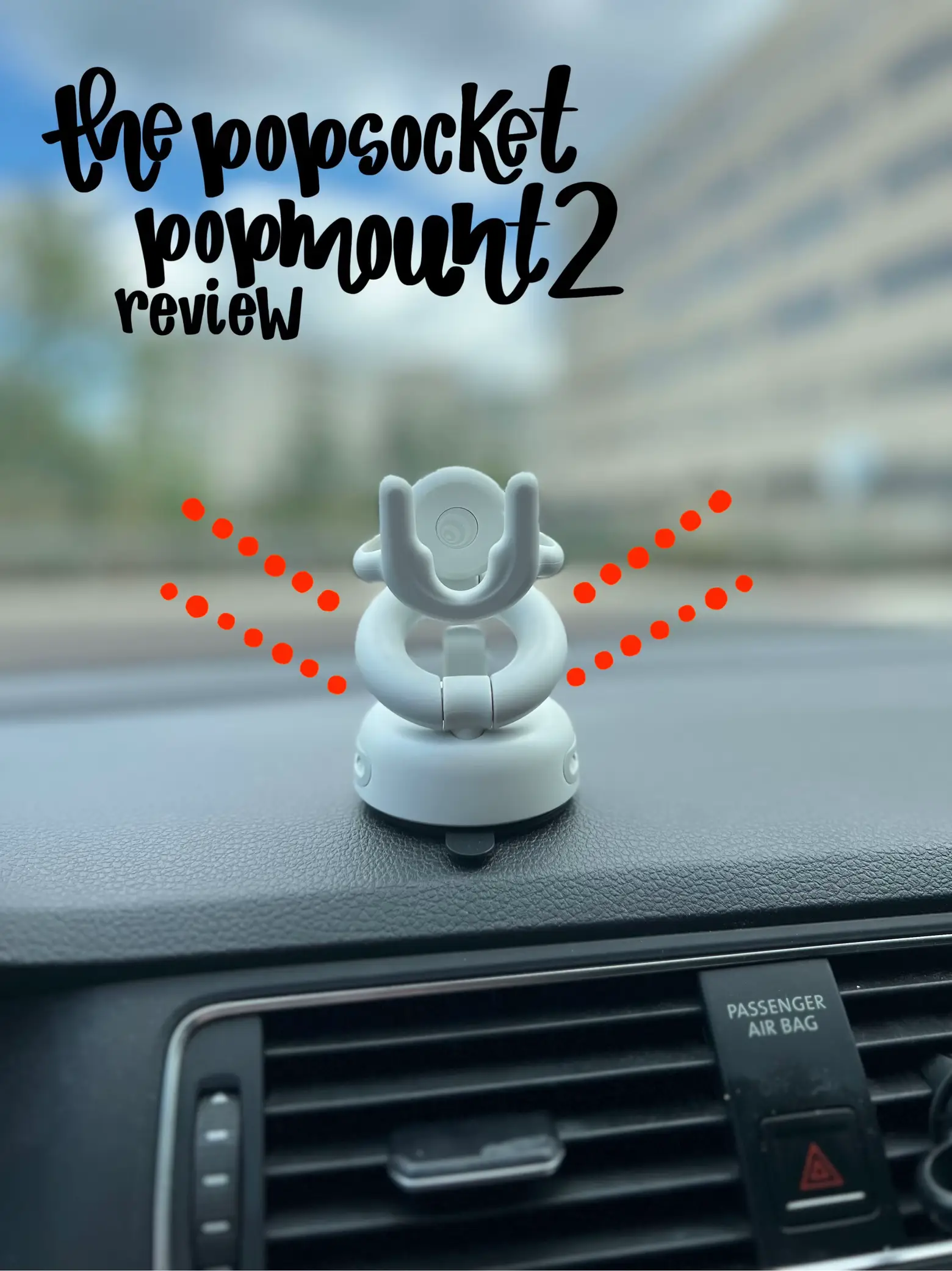 PopSockets PopMount 2 Black Car Dash & Windshield Mount