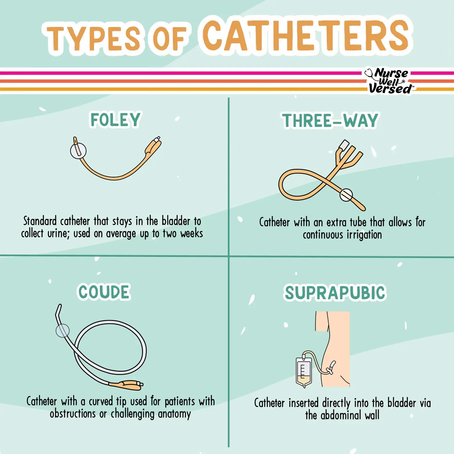 🏥 Types of Catheters Explained: | Gallery posted by NurseWellVersed ...