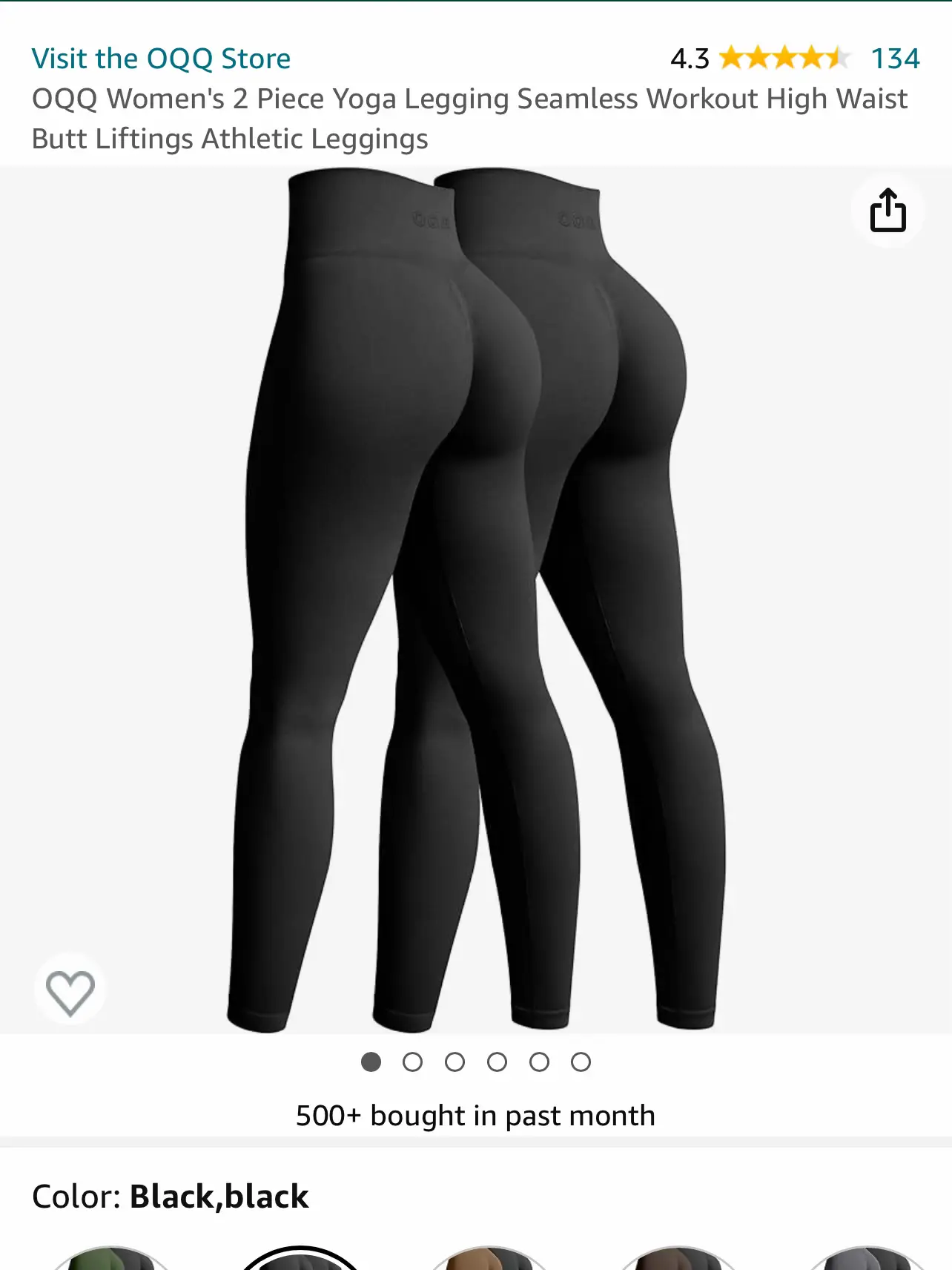 OQQ Women's 2 Piece Yoga Legging Seamless Workout High Waist Butt