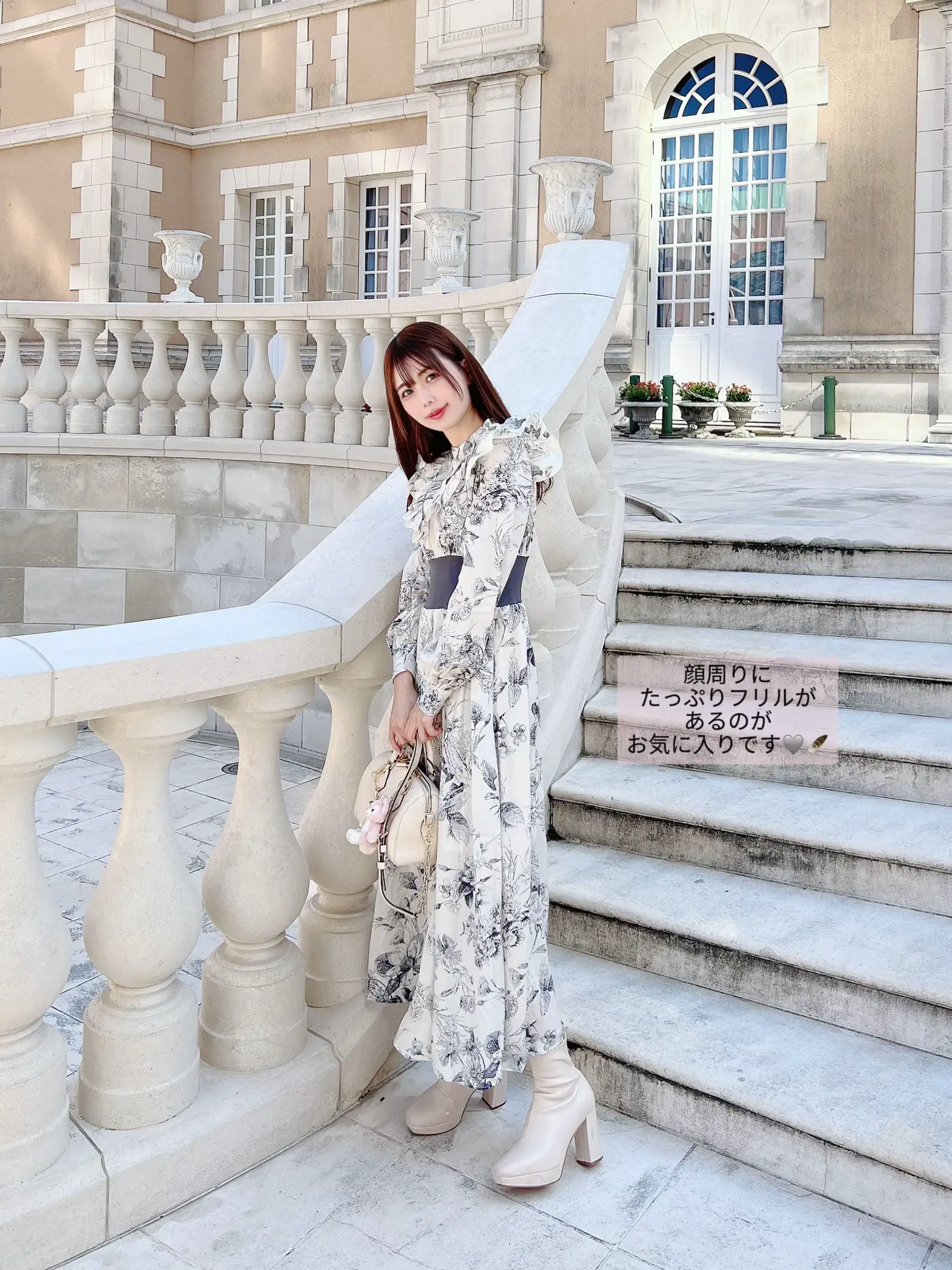 プチプラで高見えワンピースコーデ🫖🤍 | あずさ餅🍒 | 骨格ウェーブが  