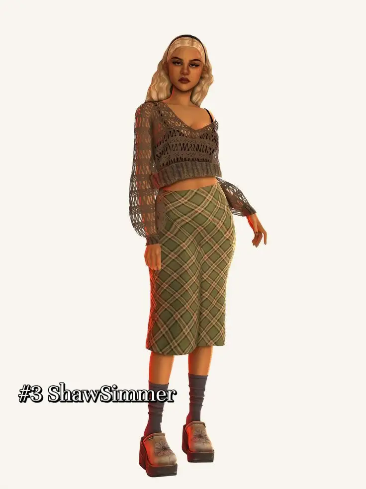 Long Sleeve Crochet Crop Top - The Sims 4 Create a Sim - CurseForge