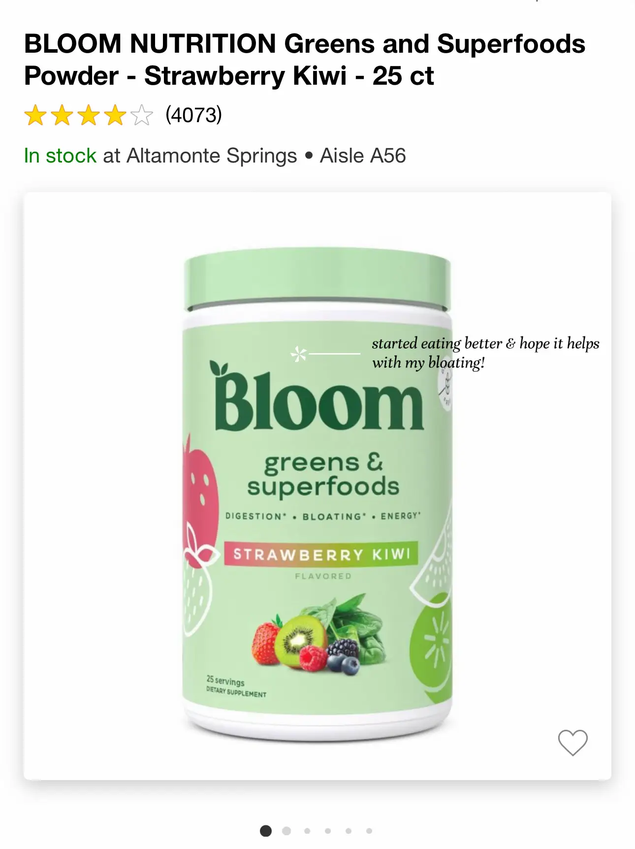 Bloom Nutrition Greens And Superfoods Powder - Coconut - 25ct : Target