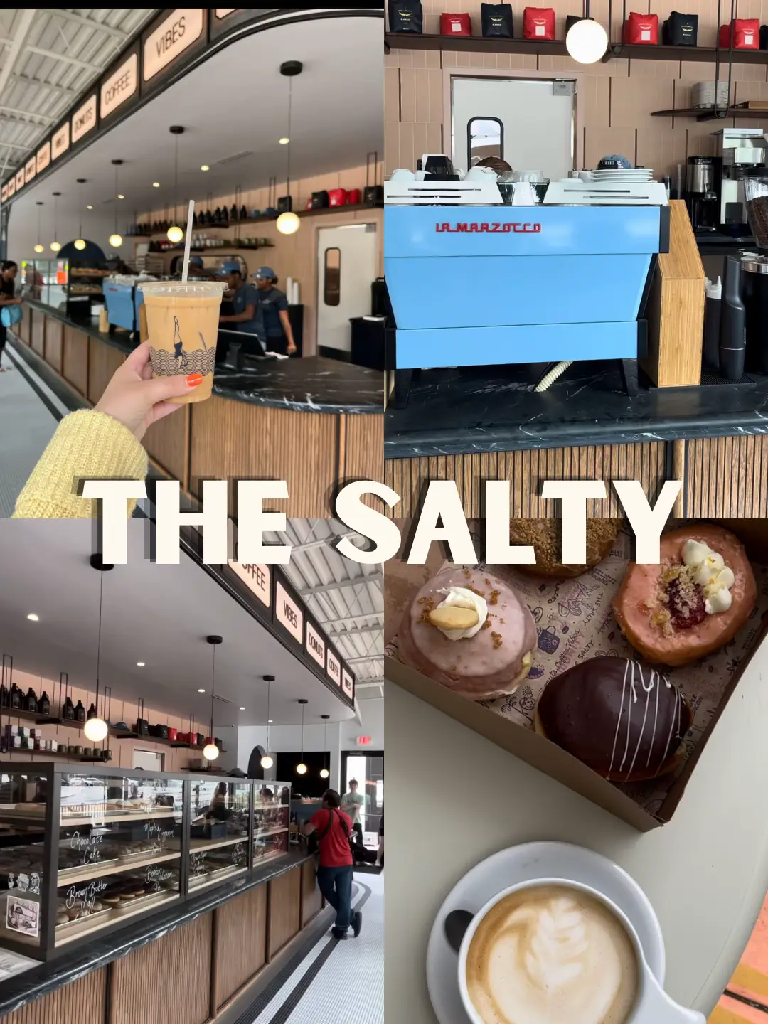  A collage of images of food with the words "The Salty" at the top.