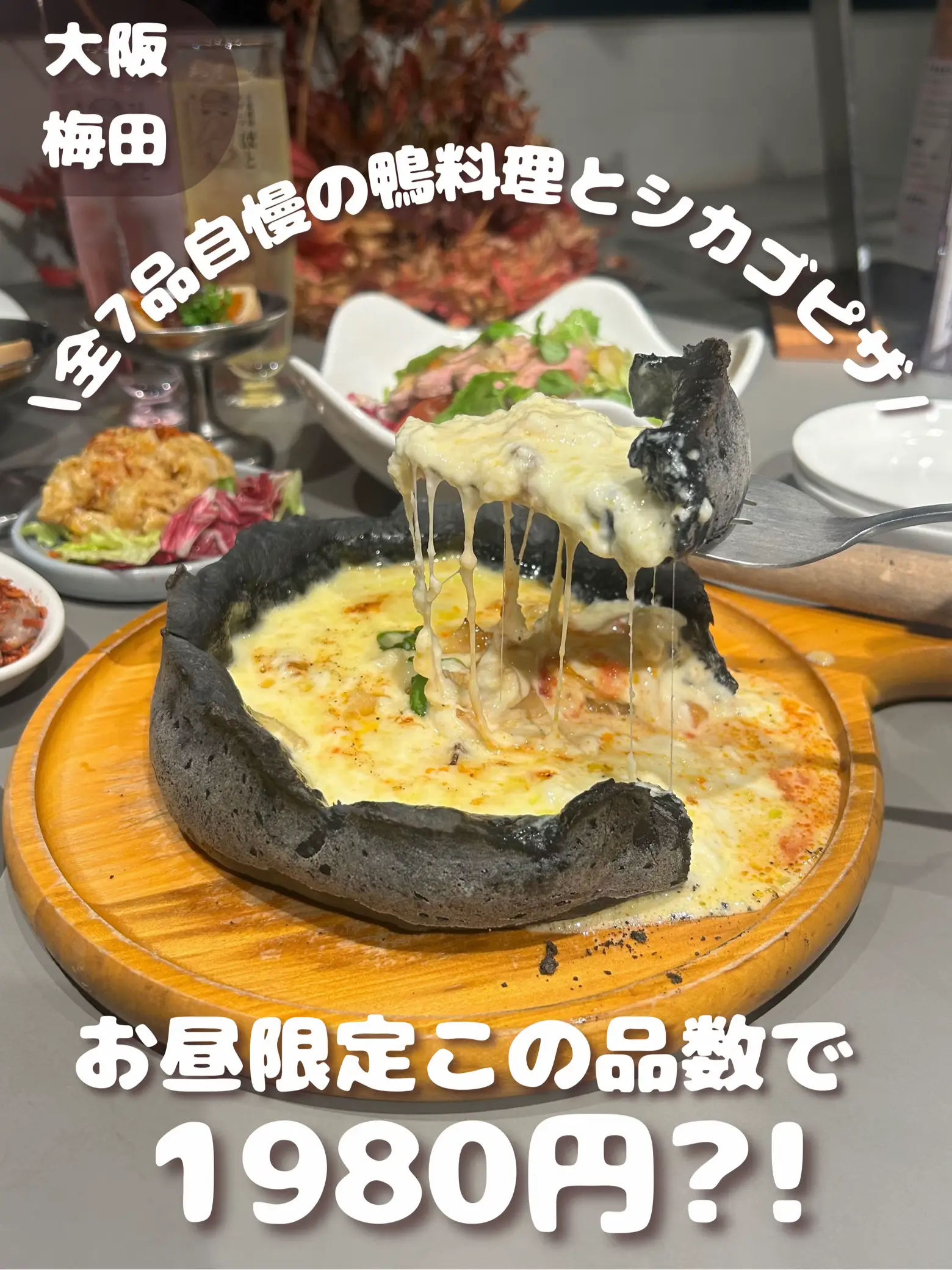 【 Osaka Umeda 】 Proud duck dish and Chicago pizza! All 7 courses are  exceptional 1980 yen?!