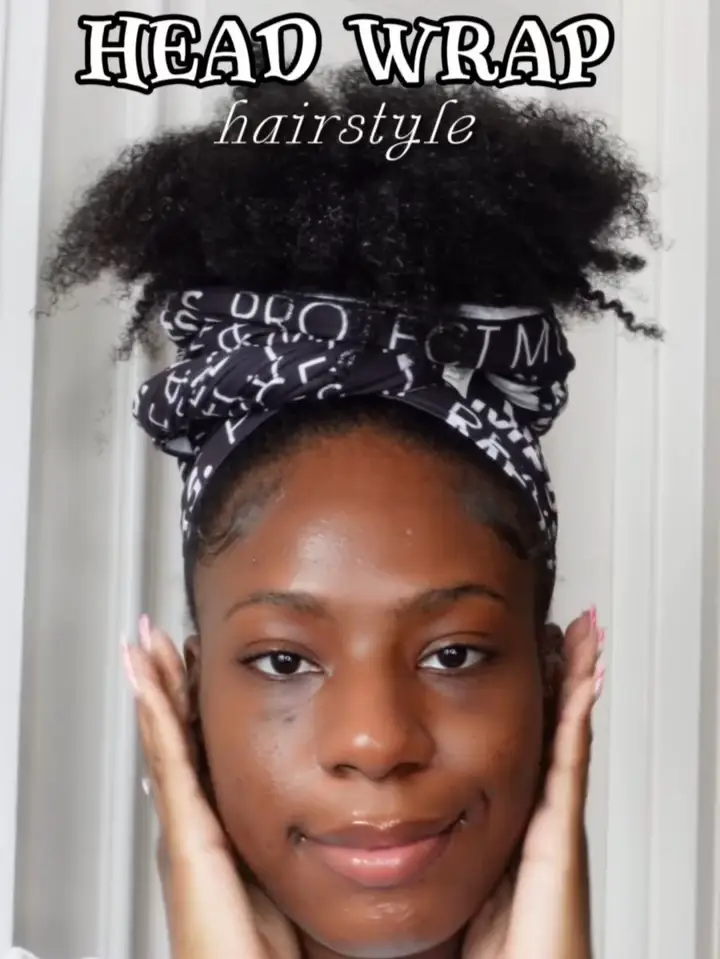 NATURAL HAIR HEAD- WRAP STYLE 🥰, Video published by Hairsdeiya