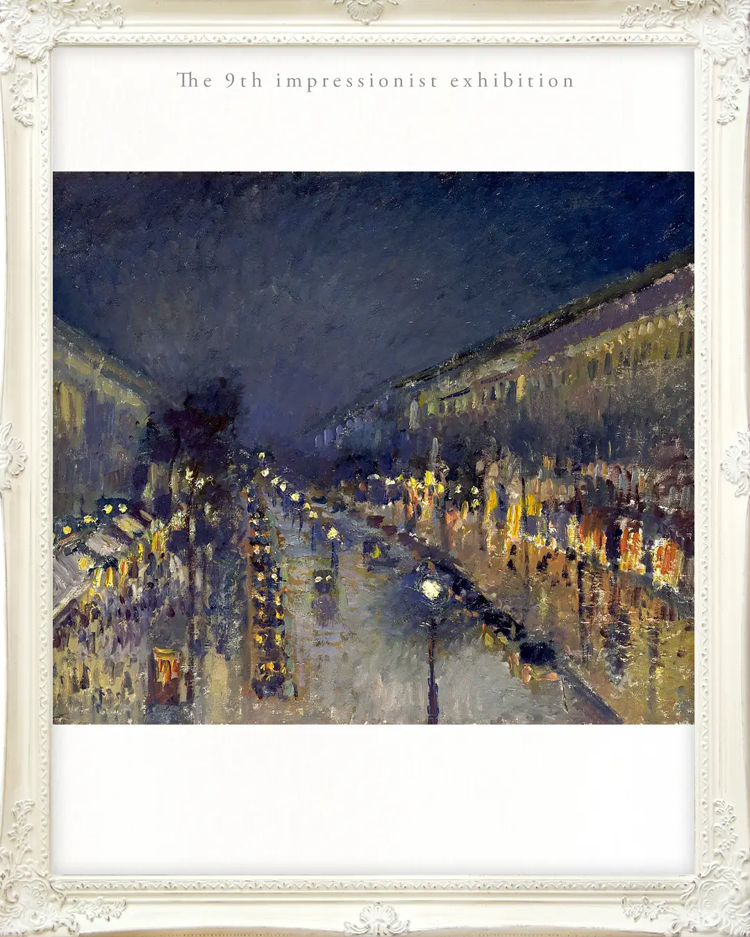 印象派風 女性の人物画 金色フレーム