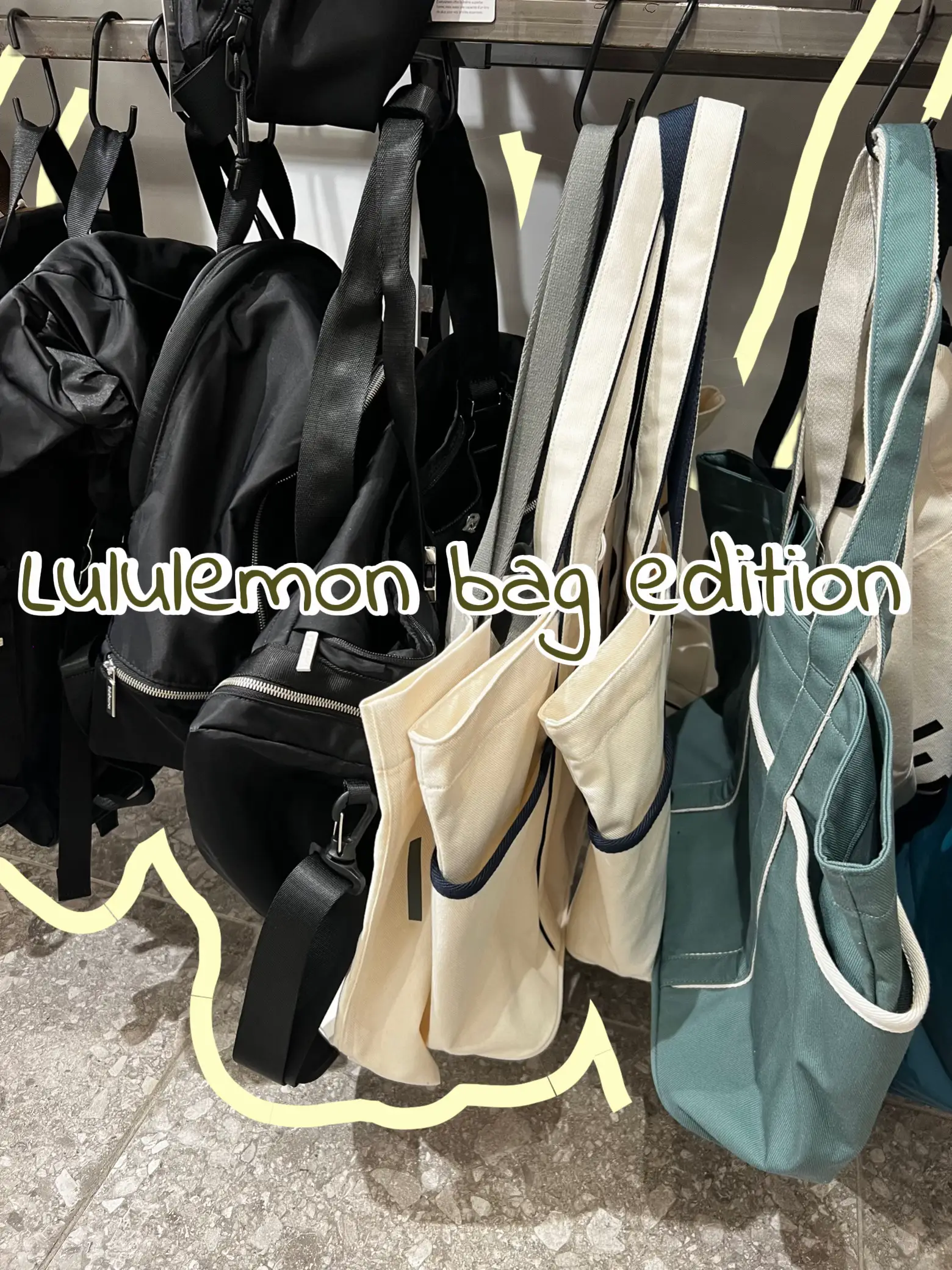 Bundle of three, small reusable bags, Lululemon - Depop