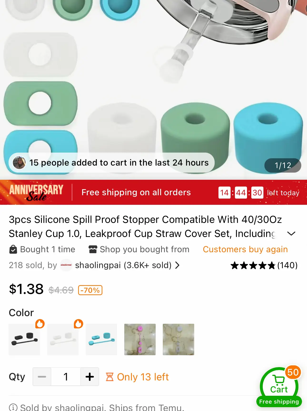 Silicone Spill Proof Stopper Compatible With Stanley Cup - Temu
