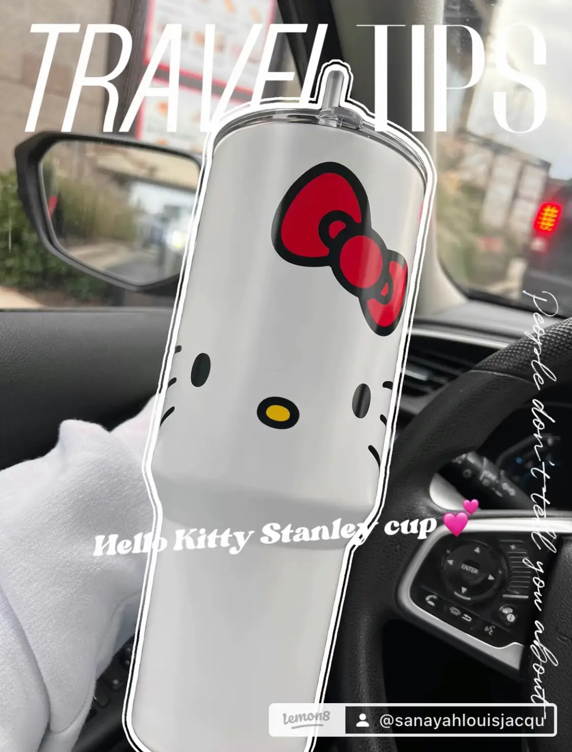 Hello Kitty Stanley Cup 40Oz All Over Printed Cat Hello Kitty Sanrio 40 Oz  Stainless Steel Tumbler Cup With Handle The Melody Hello Kitty Stuff Pink  Christmas Gift - Laughinks