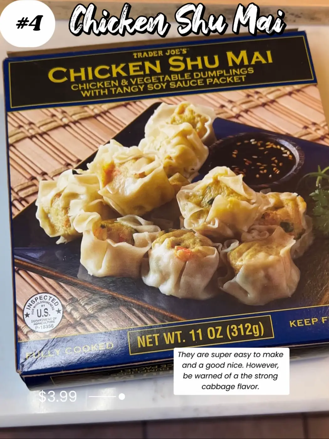 Trader Joe's Steamed Chicken Soup Dumplings (Pack of 8) - Frozen White  Chicken Meat Filled with a Rich and Savory Broth - Delicious Frozen Meal 