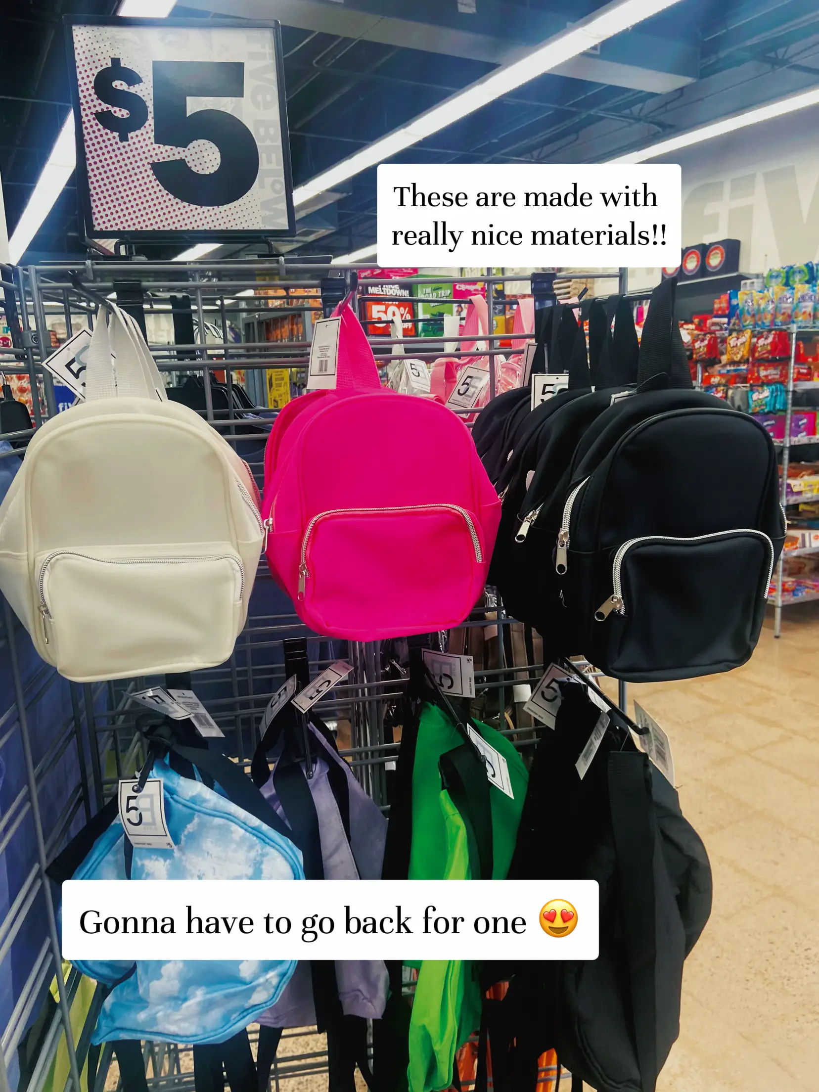 5 below mini backpacks