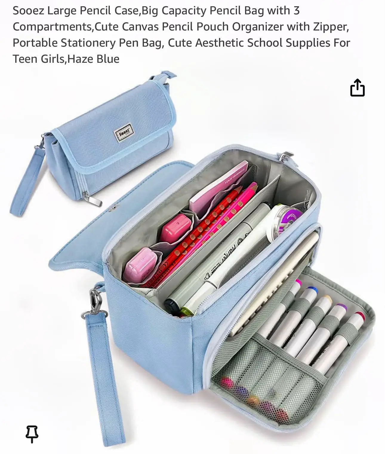 Pencil Bag Aesthetic Pencil Case Large Capacity Multi-slot Pen Bag
